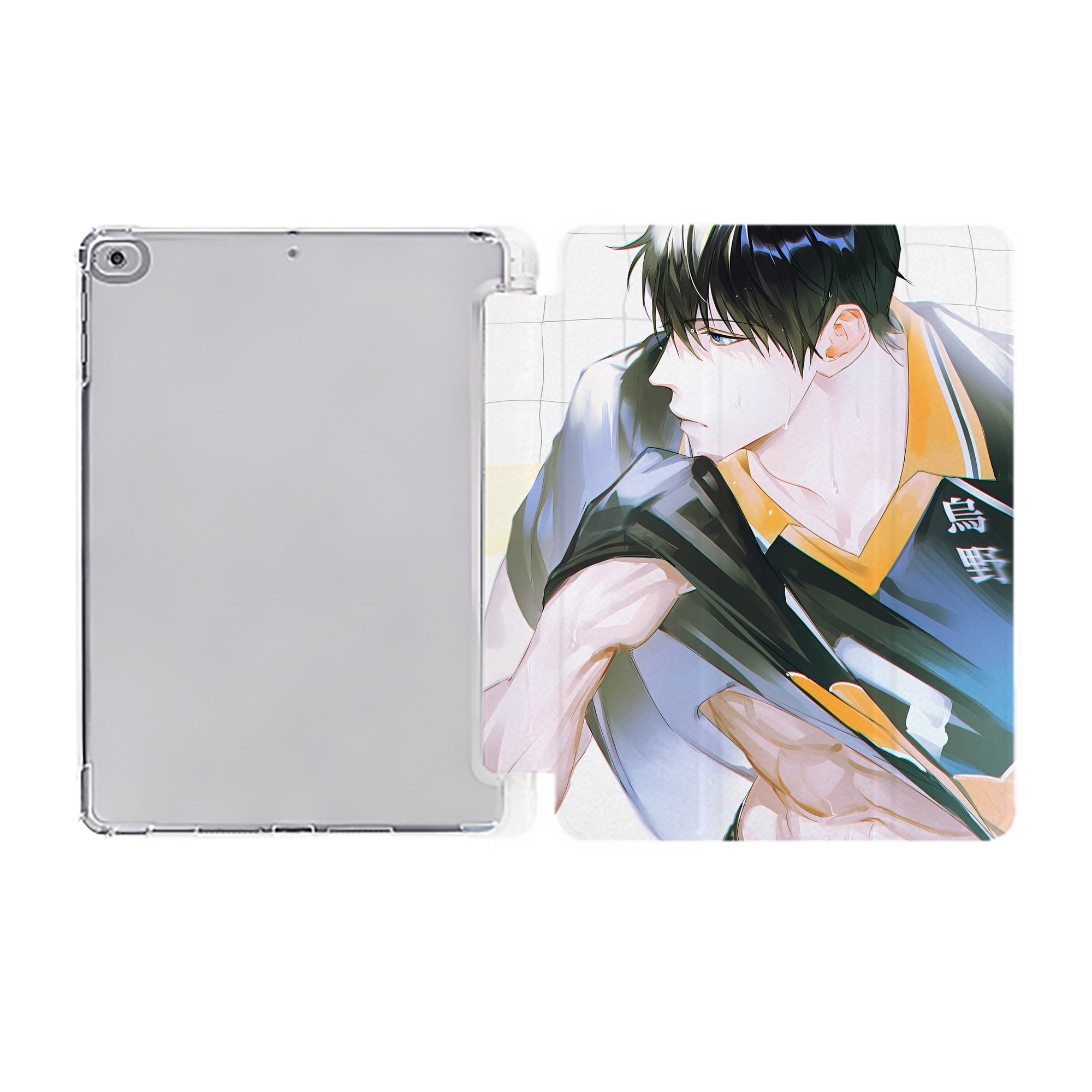 （画像用） ハイキュー!! Haikyu!! IPad ケース ペン収納付き 三つ折りスタンド PUレザー×シリコン 対応機種9.5/10.5/10.9インチ
